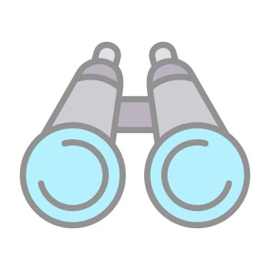 Dürbün simgesi, vektör illüstrasyonu basit tasarım