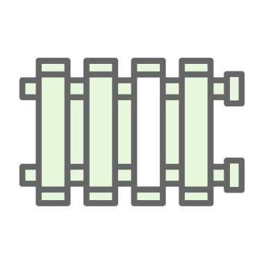 radyatör ağ simgesi, vektör illüstrasyonu