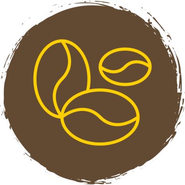 Kahve çekirdeği simgesinin vektör çizimi                        