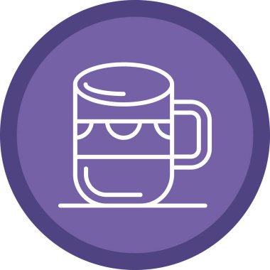 Kupa web simgesi, vektör illüstrasyonu 