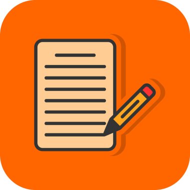 Belge. Web simgesi basit illüstrasyon