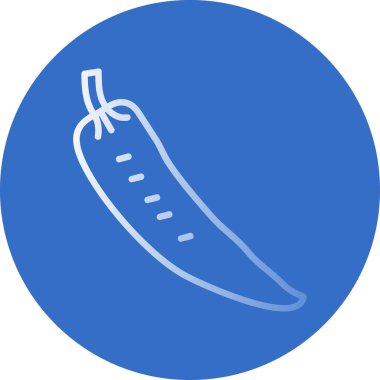 Sıcak Biber Vektörü Düz Simgesi, vektör illüstrasyonu 