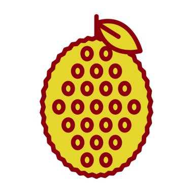 taze Jackfruit ikon vektör çizimi tasarımı