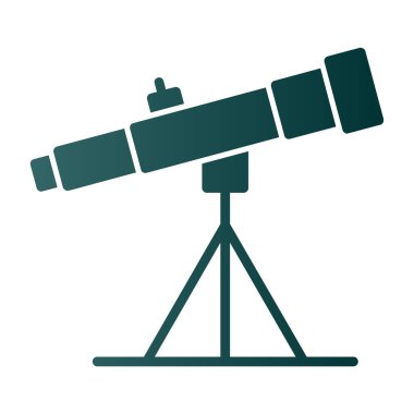 Basit Teleskop simgesi, vektör illüstrasyonu