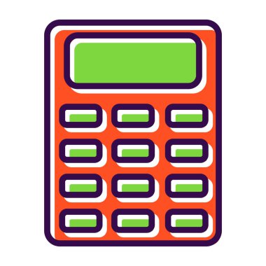 Basit Hesaplayıcı Simgesi, vektör illüstrasyonu