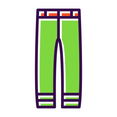 Pantolon. Web simgesi basit illüstrasyon