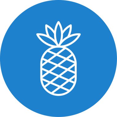 Ananas. Web simgesi basit illüstrasyon 