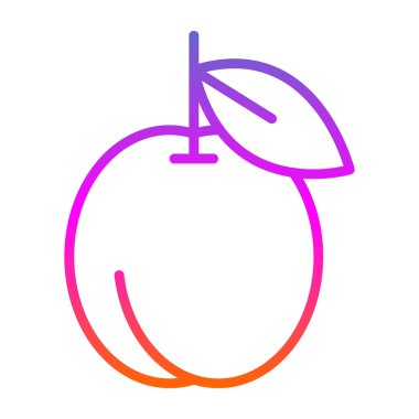 Elma. Web simgesi basit illüstrasyon