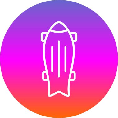 Modern kaykay simgesinin vektör illüstrasyonu                       