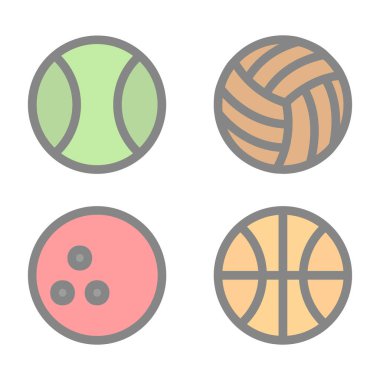 Basketbol simgelerinin vektör kümesi