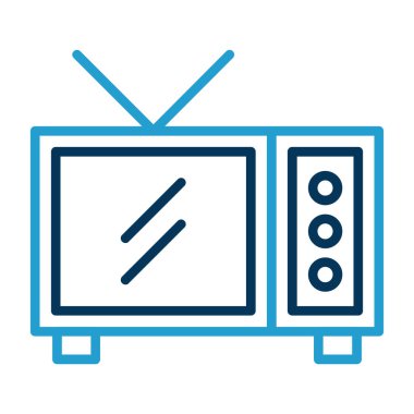 Televizyon web simgesi, simge illüstrasyonu