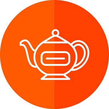 Çaydanlık ağı simgesi. Basit resimleme                           