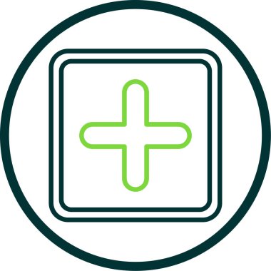 Artı işaret simgesi, vektör illüstrasyonu