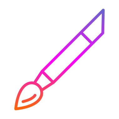 Boya fırçası simgesinin vektör illüstrasyonu