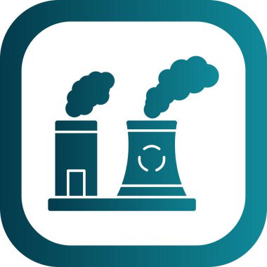 Fabrika kirliliği simgesi, vektör illüstrasyonu basit tasarım