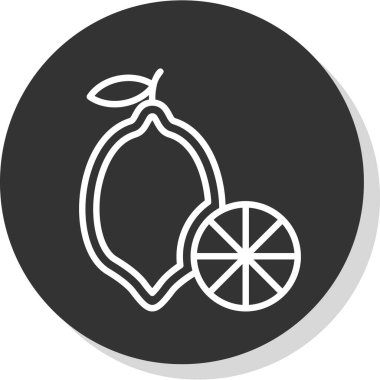 lemon. Web simgesi basit illüstrasyon