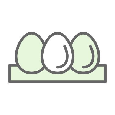 Tavuk yumurtası. Web simgesi basit illüstrasyon