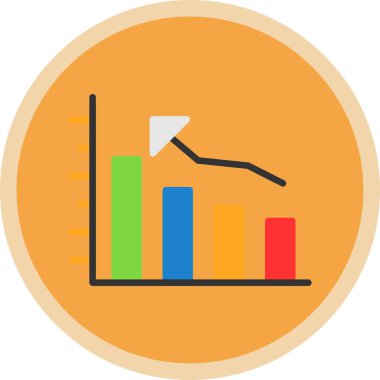 Çubuk grafik web simgesi tasarımı 