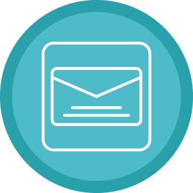 Basit harf zarfı simgesi, vektör illüstrasyonu