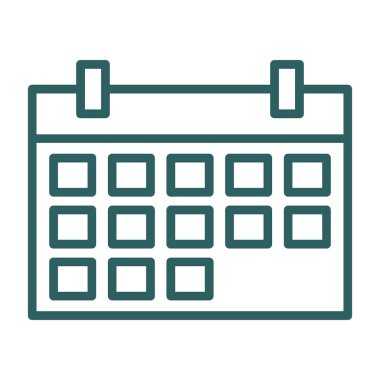 Takvim simgesi vektör illüstrasyonu