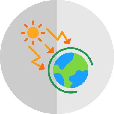 Sera etkisi web simgesi vektör illüstrasyonu