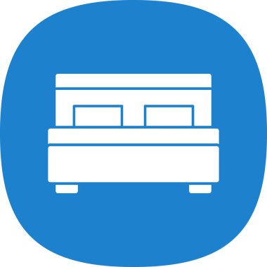 yatak ikonu vektör illüstrasyonu 