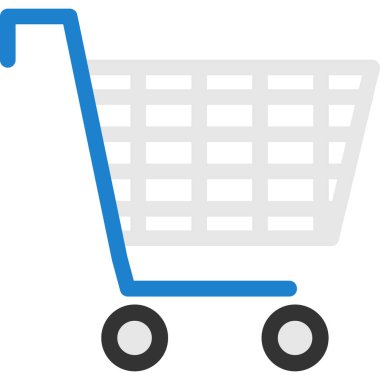 Alışveriş arabası ikonu. vektör illüstrasyonu                     