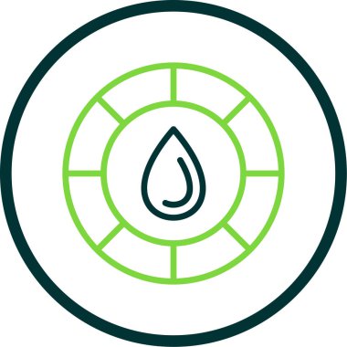 su damlası dairesel simge sembolü