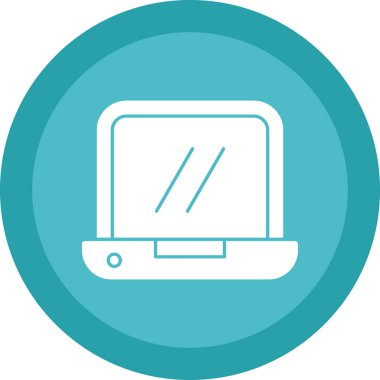 dizüstü bilgisayar simgesi, vektör illüstrasyonu basit tasarım