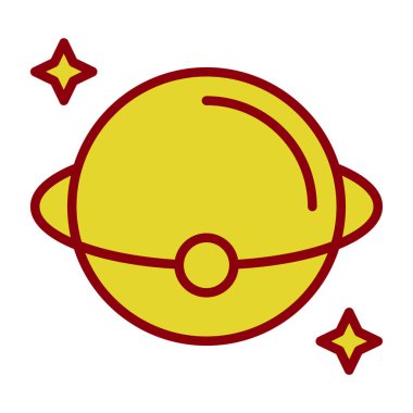 gezegen simgesi, vektör illüstrasyonu basit tasarım