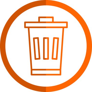 Çöp kutusu web simgesi. Vektör illüstrasyonu.