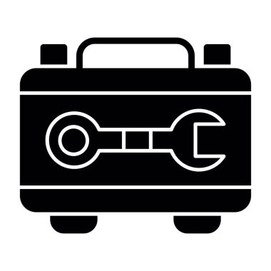 araç kutusu simgesi, vektör illüstrasyonu basit tasarım