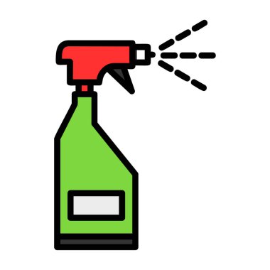 sprey şişe kutsal kişilerin resmi, vektör çizim