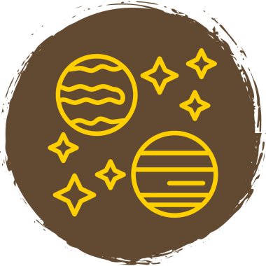 Ay ikonu vektör illüstrasyonu