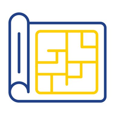 Şablon simgesi, vektör illüstrasyonu basit tasarım