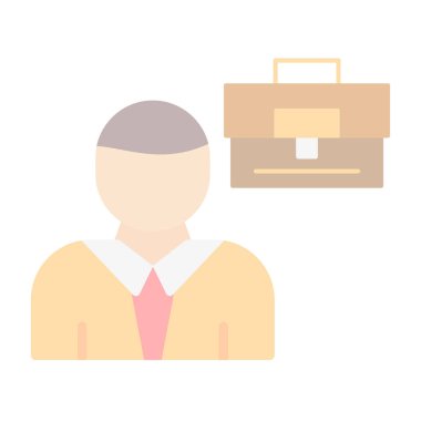 Şeffaf bir arkaplanda iş adamı vektör çizimi. Birinci kalite semboller. Konsept ve grafik tasarımı için vuruş simgesi.