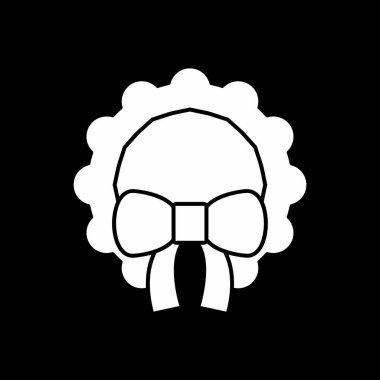 Noel çelengi simgesi, vektör illüstrasyon tasarımı 