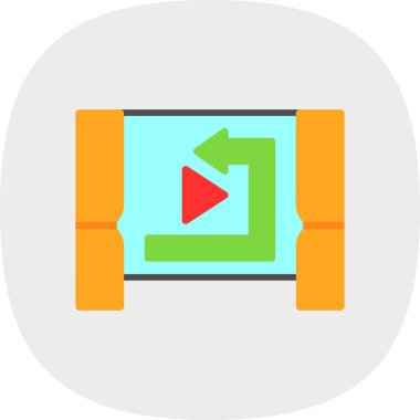 video kamera simgesi, vektör illüstrasyonu