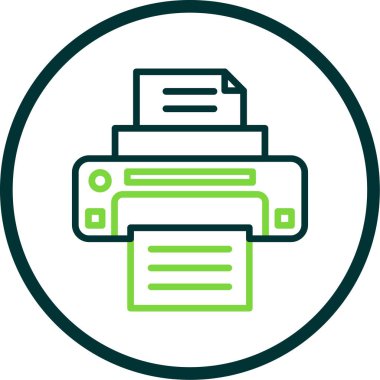  yazıcı web simgesi basit illüstrasyon
