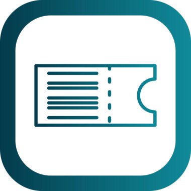 bilet ikonu vektör illüstrasyonu