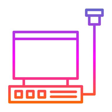 Ultrason makinesi ikon vektör çizimi