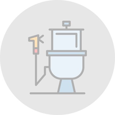 Tuvalet sembolünün vektör illüstrasyonu 