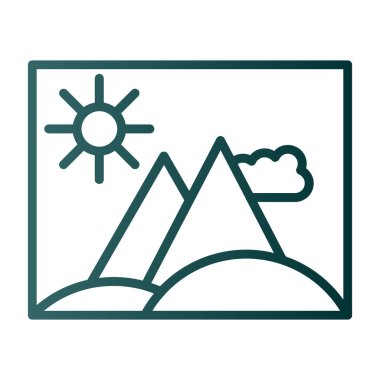 dağ manzarası ikonu vektör çizim logosu