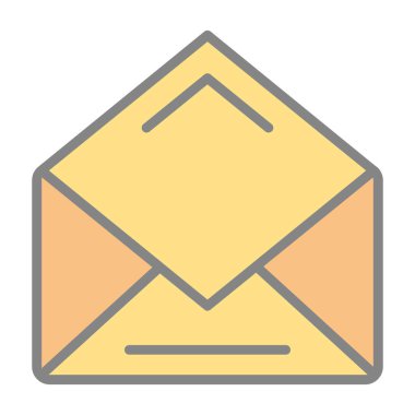 Basit harf zarfı simgesi, vektör illüstrasyonu