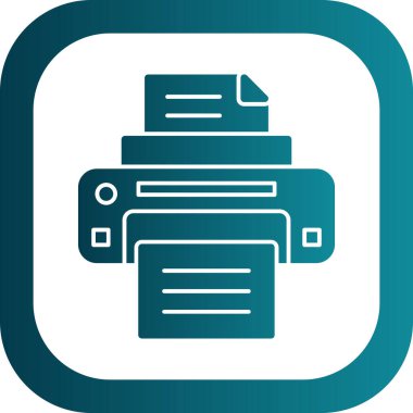  yazıcı web simgesi basit illüstrasyon