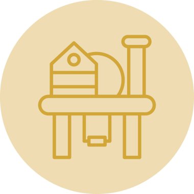 Modern yapı simgesinin vektör illüstrasyonu