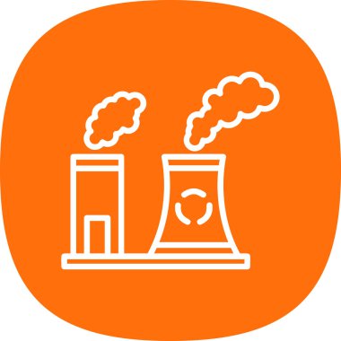 Fabrika kirliliği simgesi, vektör illüstrasyonu basit tasarım