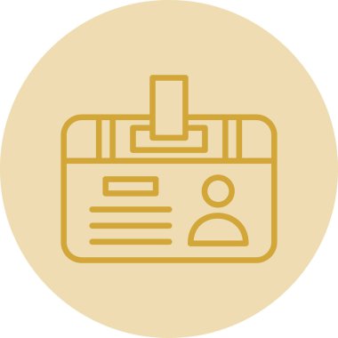 Kimlik kartı web simgesi, vektör illüstrasyonu 