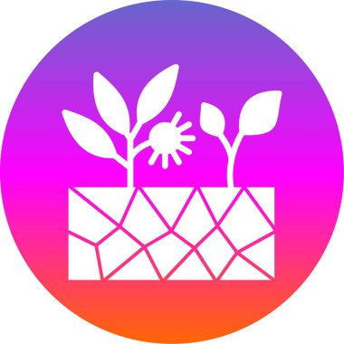 Bir çiçek simgesinin vektör illüstrasyonu