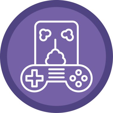 oyun konsolu simgesi, vektör illüstrasyonu, video oyunu sembolü 